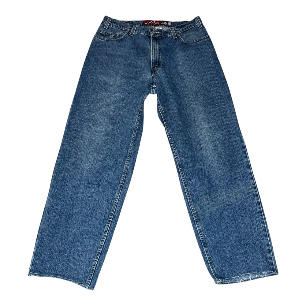 Vintage USA Levis‎ SilverTab Loose Fit Tapered Leg Frayed Hem Jeans Mens 34x31
